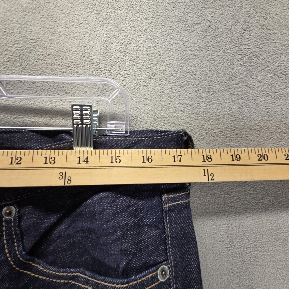 Selvedge Jeans Mens 33x24 Blue Uniqlo Slim Straight Low Rise Kaihara Denim - Picture 3 of 16